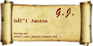 Gál Janina névjegykártya